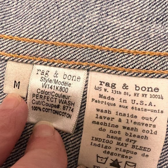 rag & bones Nico Denim Jacket - size M - Picture 9 of 12